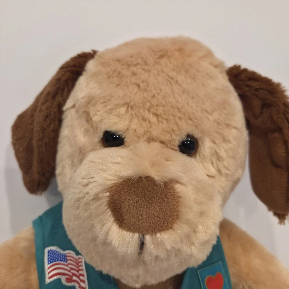Build A Bear Dog Brown &‎ Tan Girl Scout Cloths USA Retired
